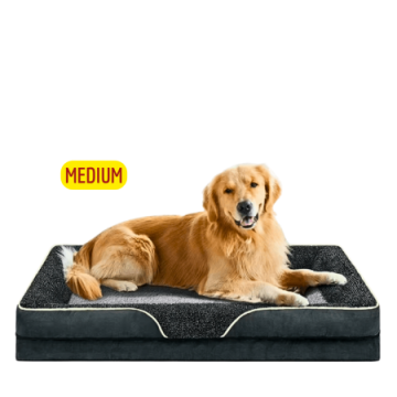 Lavish Pets Bed Plush Mattress Dark Grey (Medium)